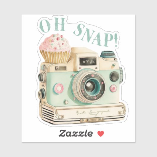 Oh Snap | Pastel camera-Sticker Sticker (Vel)