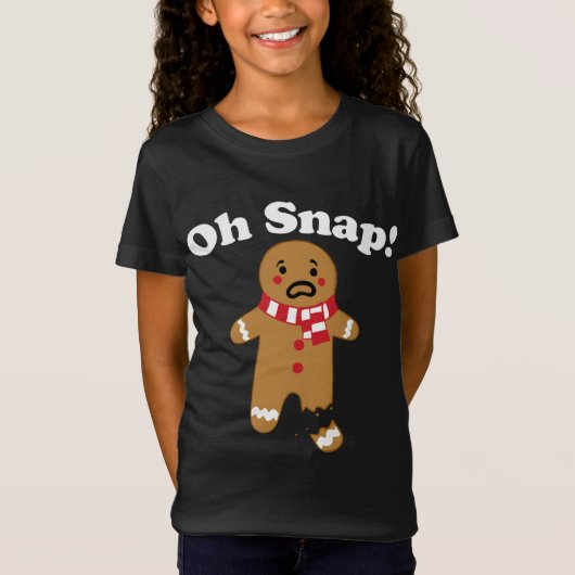 Oh Snap peperkoek man gebroken been peperkoek Oh T-shirt (Voorkant)