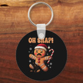 Oh Snap Peperkoek Man Kerst Grappige Koek Bak Sleutelhanger (Voorkant)