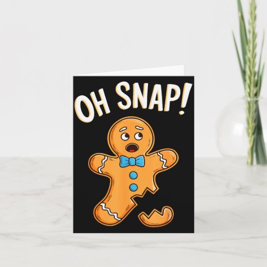 Oh Snap Peperkoek Man T-shirt Volwassenen Kinderen Kaart (Voorkant)