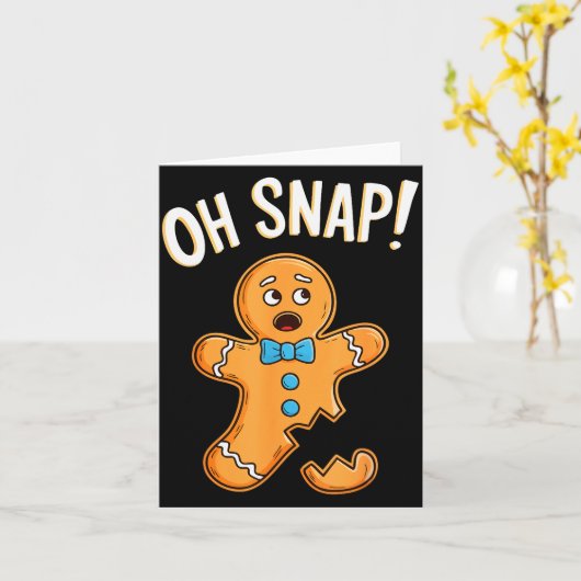 Oh Snap Peperkoek Man T-shirt Volwassenen Kinderen Kaart (Gele Bloem)