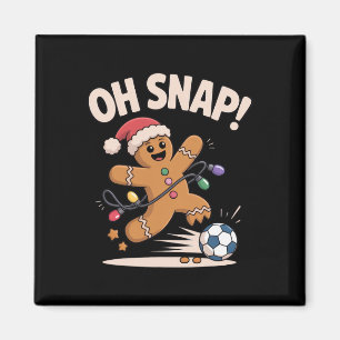 Oh Snap Peperkoek Voetbal Grappig Kerstmis Voor Ho Magneet