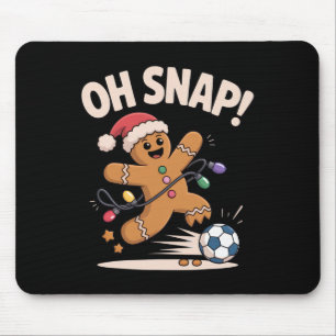 Oh Snap Peperkoek Voetbal Grappig Kerstmis Voor Ho Muismat