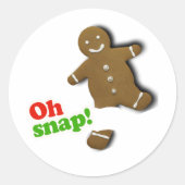 Oh Snap peperkoekjes Ronde Sticker (Voorkant)