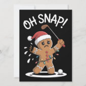 Oh Snap Peperkoekman Golfer Golf Kerstmis Kerstmis Feestdagenkaart (Voorkant)