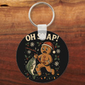 Oh Snap Peperkoekman Kerst Vissen  Sleutelhanger (Voorkant)