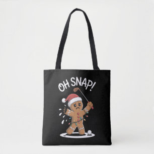 Oh Snap Pepernootgolfspeler Golf Kerstmis Kerst Tote Bag