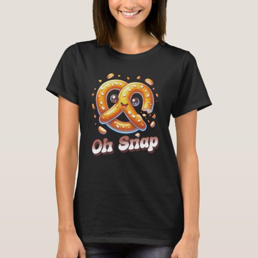Oh Snap Pretzel Schattige T-shirt (Voorkant)