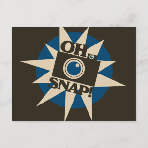 Oh Snap Retro camera Briefkaart