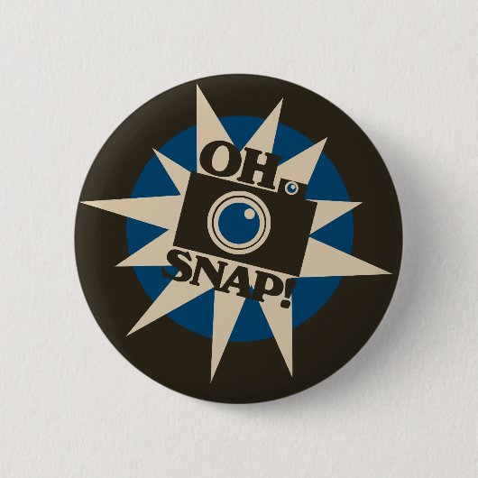 Oh Snap Retro camera Ronde Button 5,7 Cm (Voorkant)