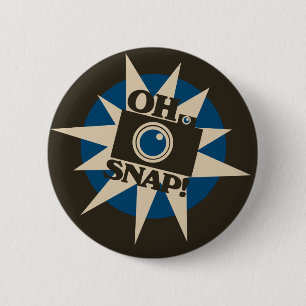 Oh Snap Retro camera Ronde Button 5,7 Cm