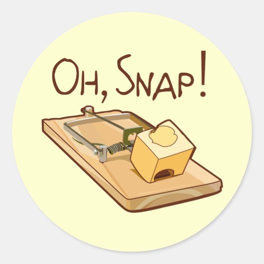 Oh, Snap! Ronde Sticker (Voorkant)