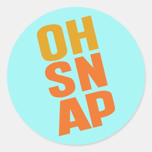 Oh Snap Ronde Sticker (Voorkant)