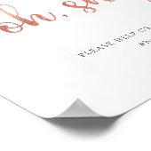 "Oh Snap" Roos Goud modern hashtag Weddenschap Poster (Hoek)