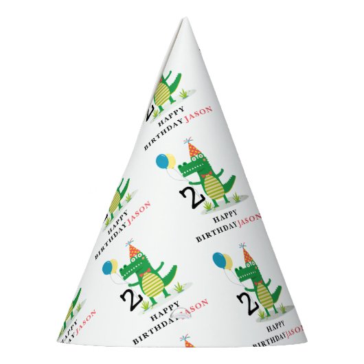 Oh Snap Schattige Alligator in Swamp Kids Verjaard Feesthoedjes (Links)