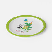 Oh Snap Schattige Alligator in Swamp Kids Verjaard Papieren Bordje (Gekanteld)