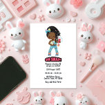 Oh Snap! Selfie-thema kinderen verjaardagsfeestje  Kaart<br><div class="desc">Vier de speciale dag van je kleintje met deze leuke en moderne uitnodiging voor een verjaardagsfeestje met een selfie-thema! Met een stijlvol jong meisje dat de perfecte selfie vastlegt met haar telefooncamera en speelse "Oh Snap!" -tekst, is dit ontwerp perfect voor kinderen die houden van sociale media, fotografie of trendy...</div>