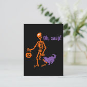 Oh, Snap Skeleton Briefkaart (Staand voorkant)