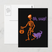 Oh, Snap Skeleton Briefkaart (Voorkant / Achterkant)