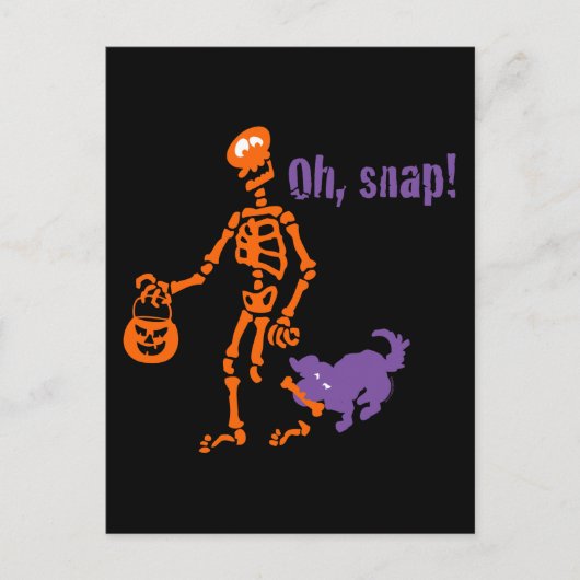 Oh, Snap Skeleton Briefkaart (Voorkant)