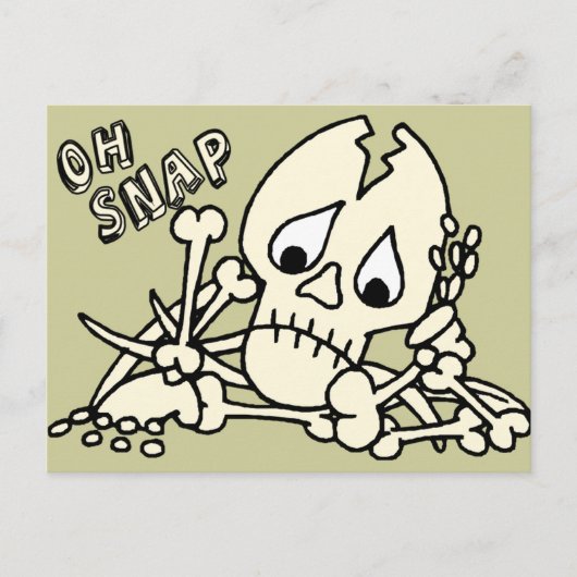Oh Snap Skeleton Briefkaart (Voorkant)