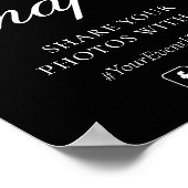 Oh Snap Social Media Chic Modern Wedding Event Poster (Hoek)