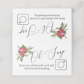 OH SNAP tafelkaart #hashtag Kerstbruiloft Plaatskaartje (Buitenkant ongevouwen)