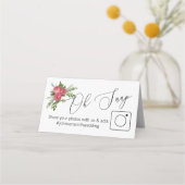 OH SNAP tafelkaart #hashtag Kerstbruiloft Plaatskaartje (Voorkant)