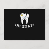 Oh snap tandarts tandheelkundige assistent feestdagenkaart (Voorkant)