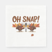 Oh Snap Turkey Day Funny Night of Thanksgiving Ess Servet (Voorkant)