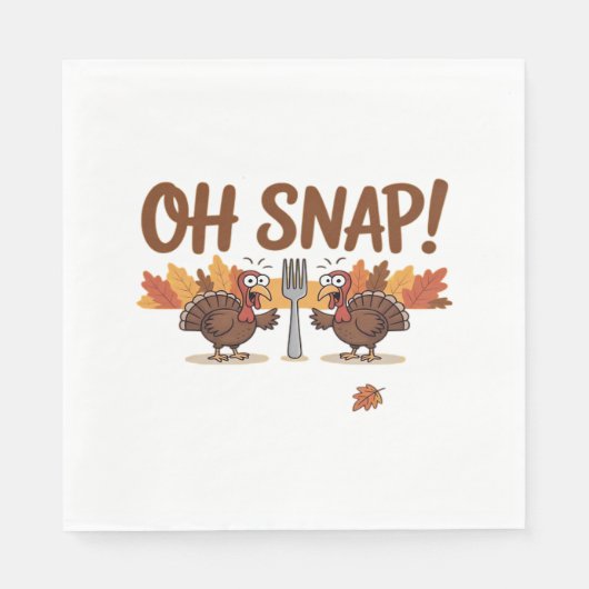 Oh Snap Turkey Day Funny Night of Thanksgiving Ess Servet (Voorkant)