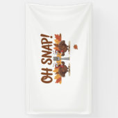 Oh Snap Turkey Day Funny Night of Thanksgiving Ess Spandoek (Verticaal)