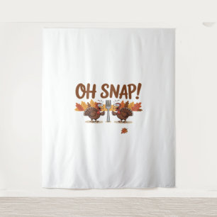 Oh Snap Turkey Day Funny Night of Thanksgiving Ess Wandkleed
