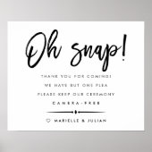 Oh Snap | Typografie Unplugged Ceremony Poster (Voorkant)