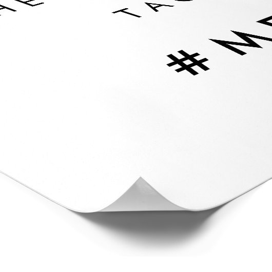 Oh Snap | Typografie van het huwelijk Poster (Hoek)