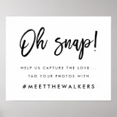Oh Snap | Typografie van het huwelijk Poster (Voorkant)