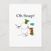 Oh Snap! (Verenigde Staten Snowman) Feestdagenkaart (Voorkant)