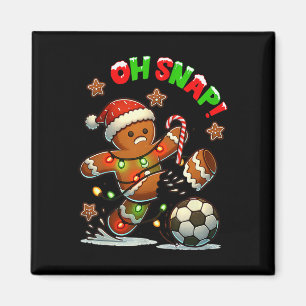 Oh Snap Voetbal Kerstman Kerstmis Lelijke Kerstman Magneet