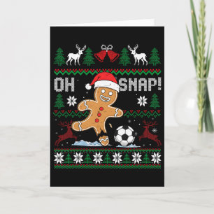 Oh Snap Voetbal Peperkoekman Kerst Misvormde Kerst Kaart