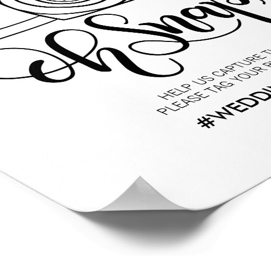 Oh snap! - Weddenshashtag Poster (Hoek)