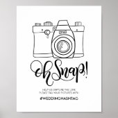 Oh snap! - Weddenshashtag Poster (Voorkant)