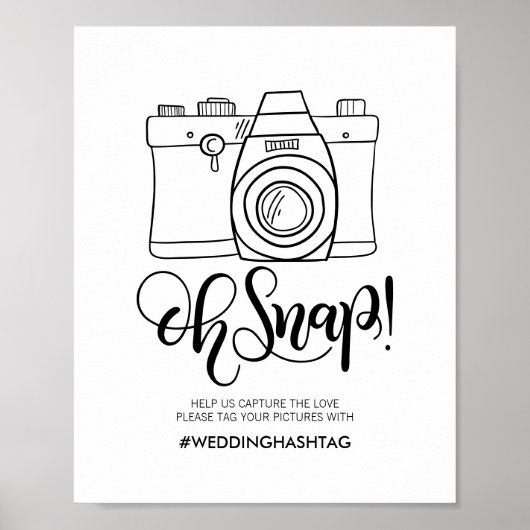 Oh snap! - Weddenshashtag Poster (Voorkant)