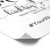 Oh Snap Wedding Hashtag-kalligrafie Poster (Hoek)