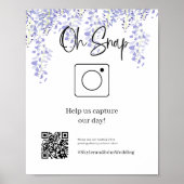 Oh Snap Wedding Hashtag Poster Wisteria (Voorkant)