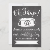 Oh Snap Wedding Hashtag Sign (Voorkant)
