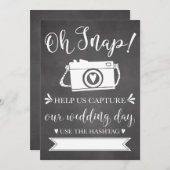 Oh Snap Wedding Hashtag Sign (Voorkant / Achterkant)