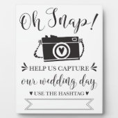 Oh Snap Wedding Hashtag Sign Fotoplaat (Voorkant)