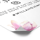 Oh Snap Wedding Hashtag Sign | Waterverf Magnolia Poster (Hoek)