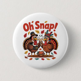 Oh Snap! Wishbone Game Pelgrim Indiaanse Kalkoen G Ronde Button 5,7 Cm