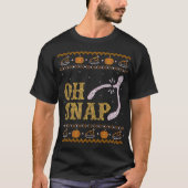 Oh Snap, Wishbone Ugly Thanksgiving Sweater T-Shir T-shirt (Voorkant)